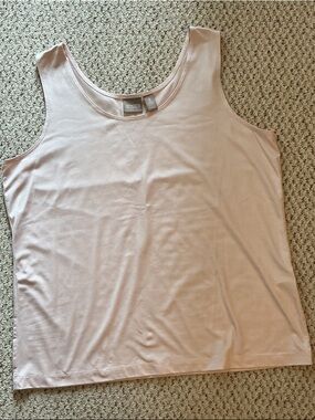 Chico's Lightweight Scoop Neck Tank - Pale Pink. Size 3  (XL)